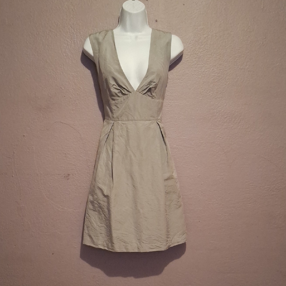 J. Crew Elegant Tan Backless Dress